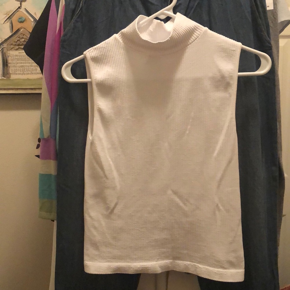 White mock turtleneck